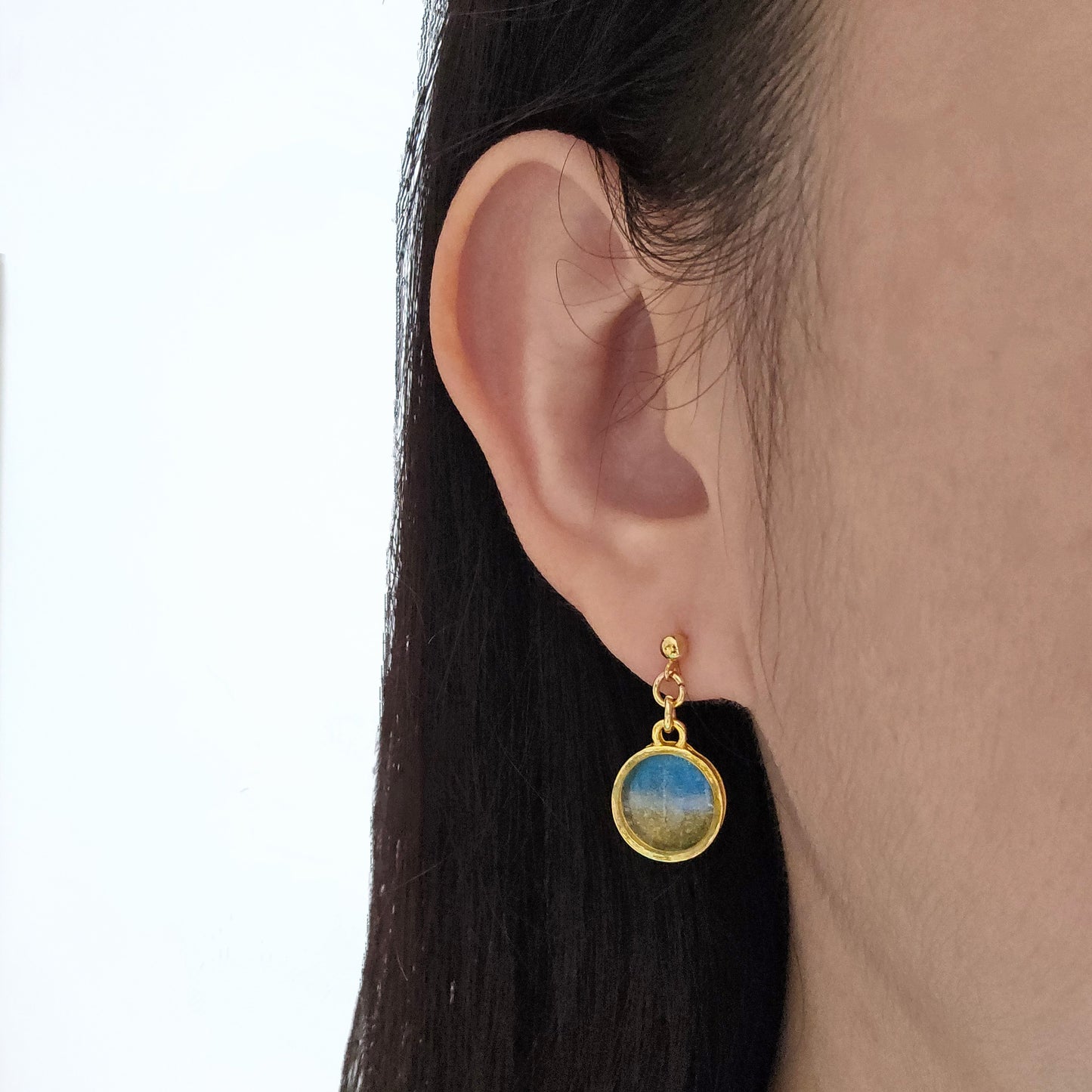Handmade jewelry Singapore 925 sterling silver resin 14k gold plated