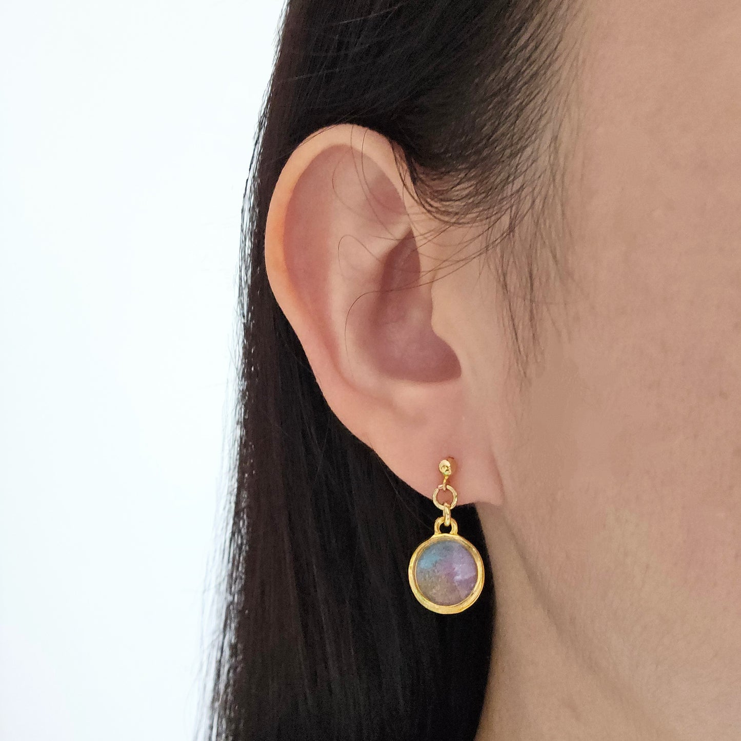 Handmade jewelry Singapore 925 sterling silver resin 14k gold plated