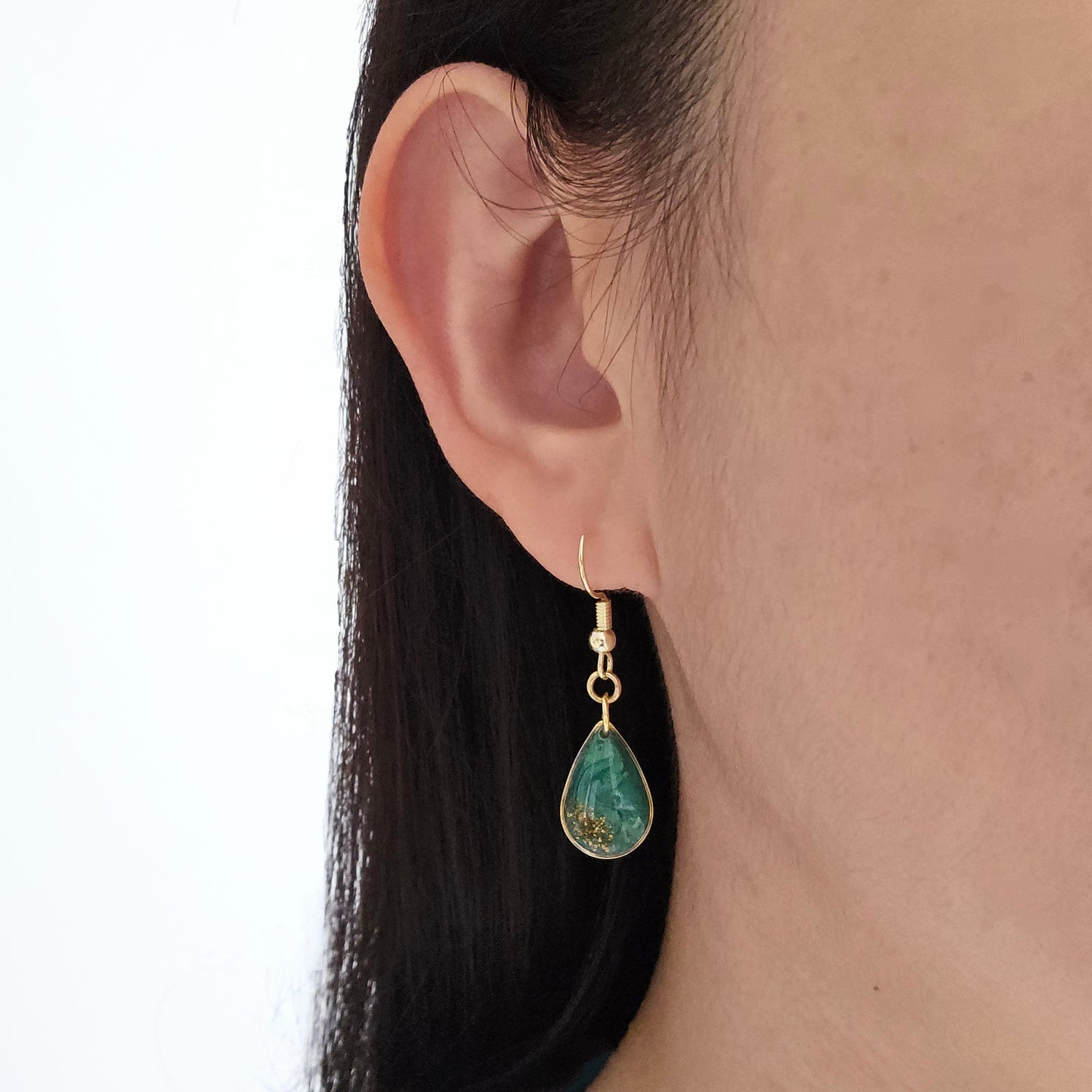 Handmade jewelry Singapore 925 sterling silver resin 14k gold plated