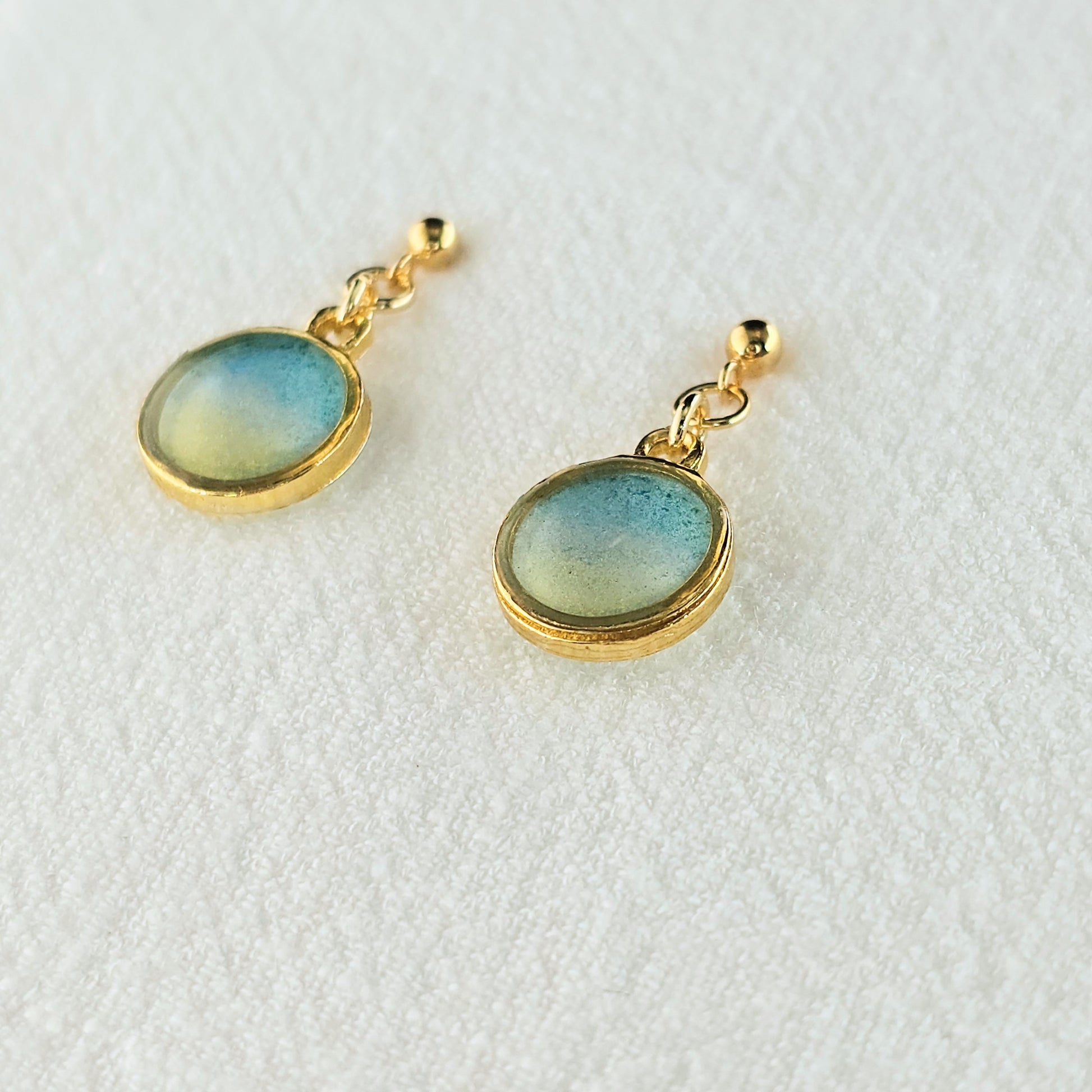 Handmade jewelry Singapore 925 sterling silver resin 14k gold plated